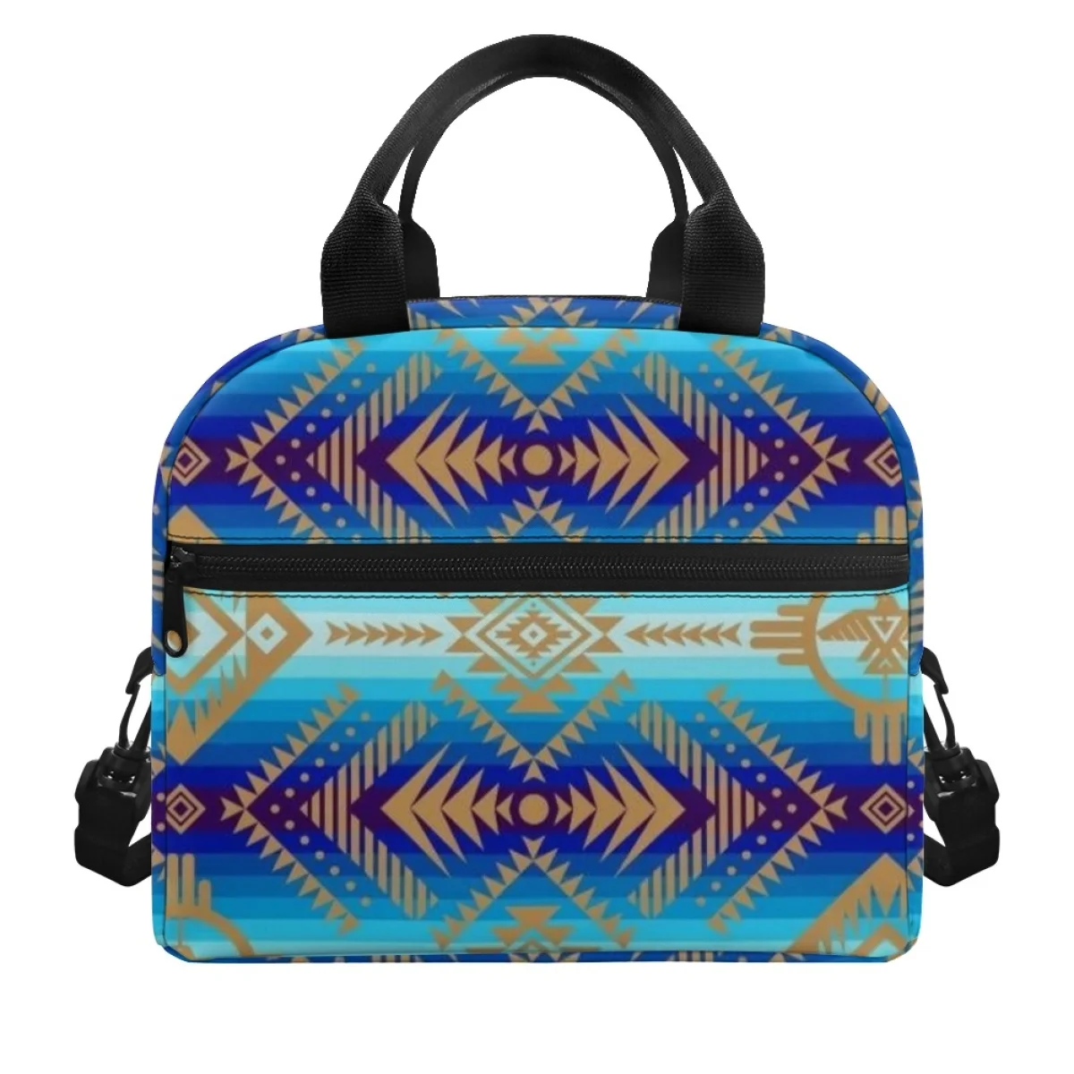 FORUDESIGNS Melhor Aztec Padrões Lunch Bag para Crianças Leve À Prova D' Água Nsulation Pacote Térmico Isolamento Embalado Almoço