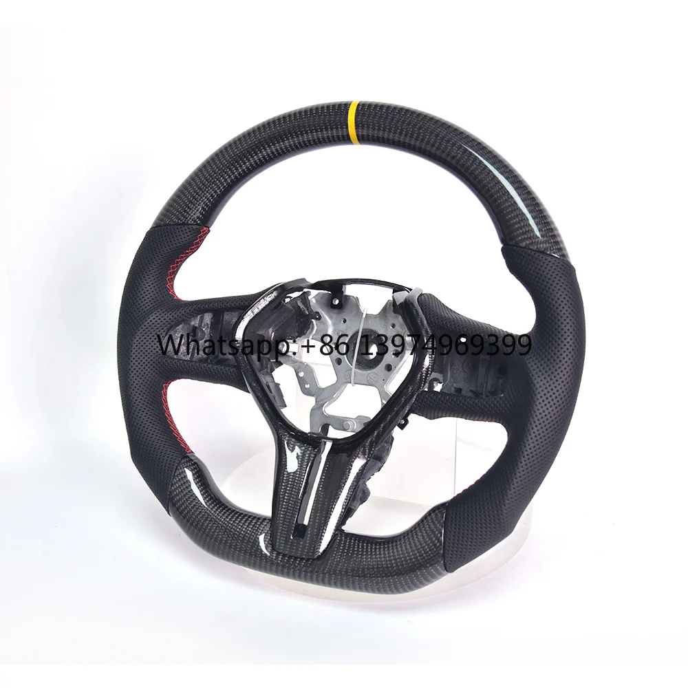 Suitable for Infiniti Q50 Modified Forged Carbon Fiber Steering Wheel Assembly Suede Perforated Leather Customized Upgrade