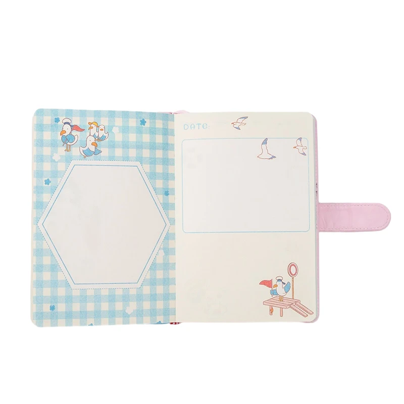 Imagem -06 - Cute Cartoon Handwritten Journal Capa de Couro pu Kawaii Planejamento Diário Estudantes Reflexões Fique Organizado Planejador