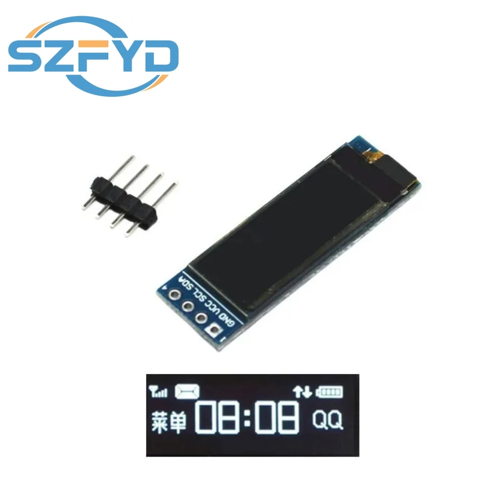 0.91 Inch 128x32 IIC I2C White / Blue OLED LCD Display DIY Module SSD1306 Driver IC DC 3.3V 5V For Arduino