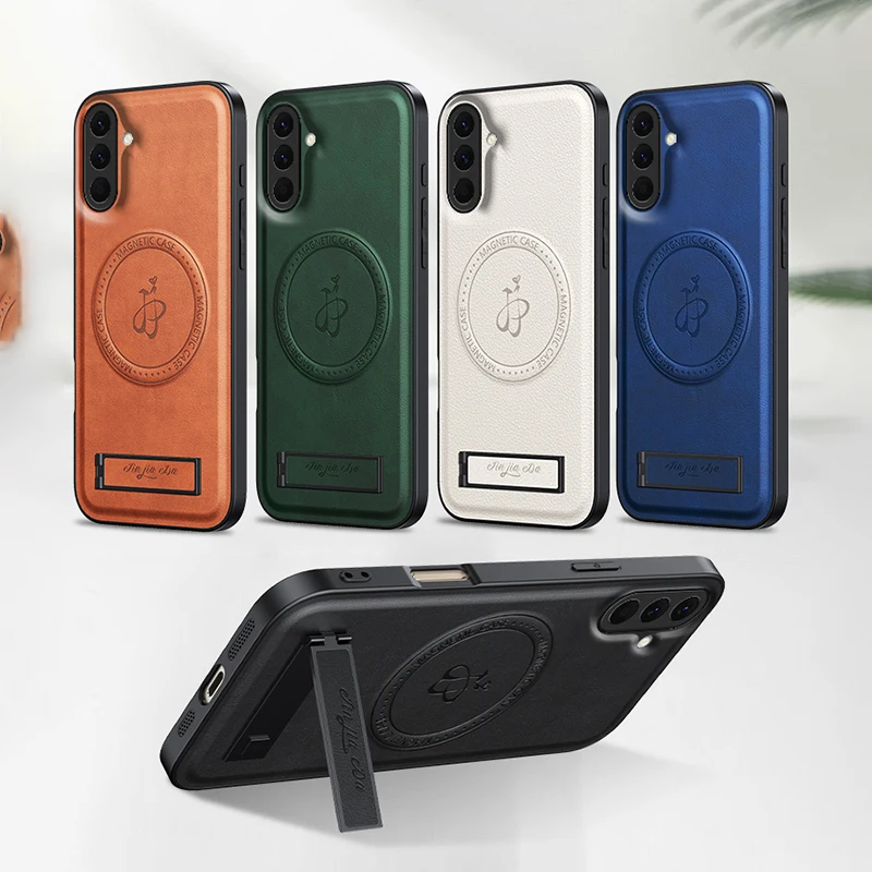 Luxury Retro PU Leather Magnetic Case for Samsung Galaxy A57 A37 A27 A17 A07 A56 A36/26/16/06 A55/35/25/15 with Kickstand Cover