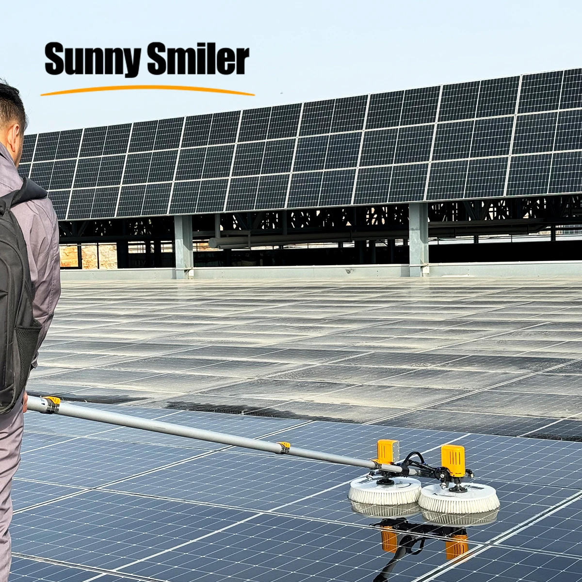 China Cleaning Robot For Solar Panel Solar Panel Cleaning Brush PV Cleaning Machine Sunnysmiler Best Supplier