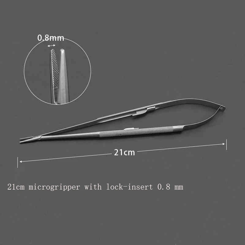 Soporte de microagujas de acero inoxidable con resorte de bloqueo, bolígrafo con punta de diamante para sutura de derivación cardíaca