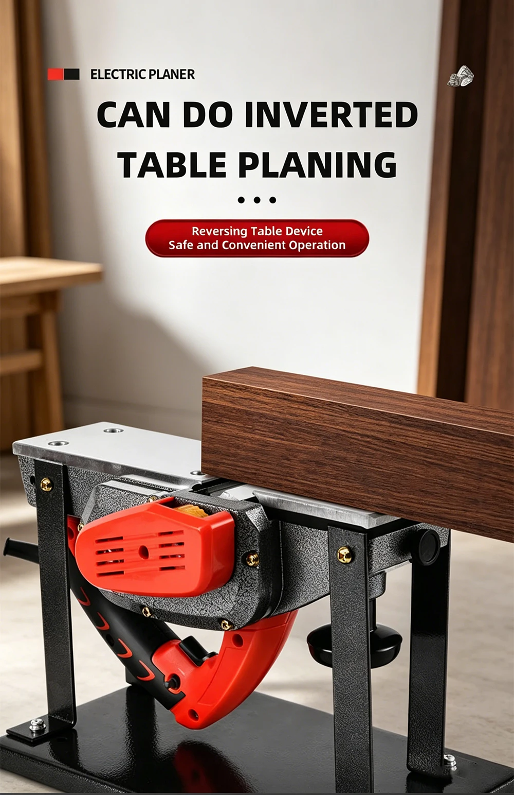Mini Electric Planer Benchtop Wood Planer Multifunctional Electric Planer Power