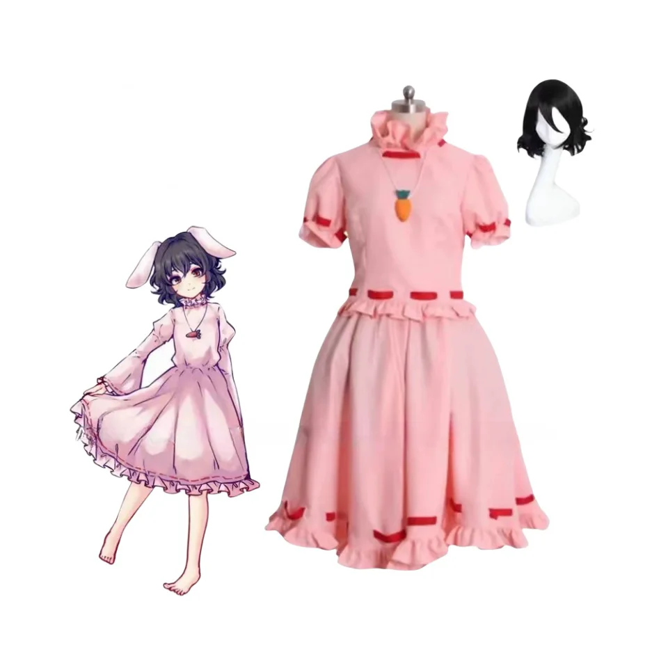 

Game Touhou Project Tewi Inaba Tei Inaba Cosplay Costume Custom Made Any Size Wig