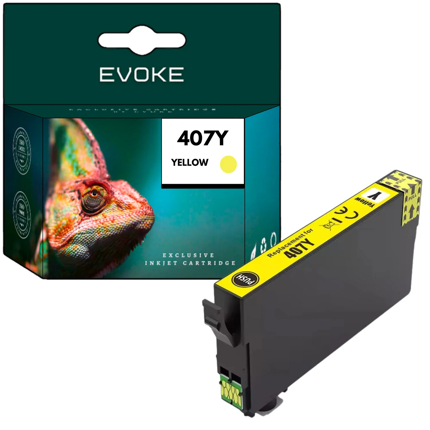 Evoke Compatibele Inkt voor Epson 407XL 407L T07U4 Geel 26 ml 1290 Stron Workforce Pro Wf-4745Dtwf