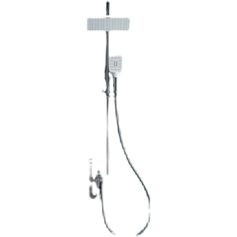 

Full Copper Pressurized White Gun Ash Shower Black Shower Home Bathroom Hot and Cold Bath Belt Lift Bath