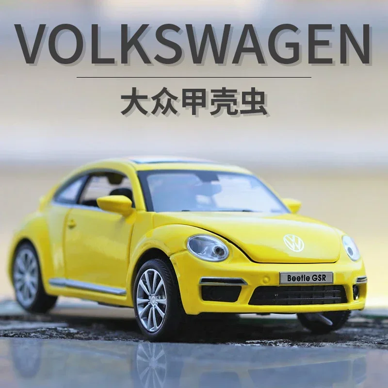 1:32 VOLKSWAGEN Beetle GSR High Simulation Diecast Car Metal Alloy Model Car Children\'s toys collection gifts