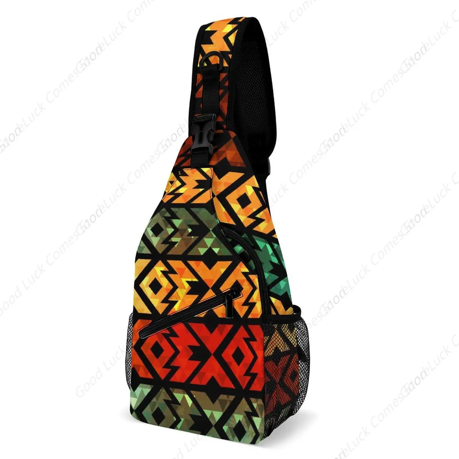 

Рюкзак на слинге в стиле гранж с древним геометрическим рисунком, сумка через плечо, нагрудные сумки для путешествий на открытом воздухе, фитнеса