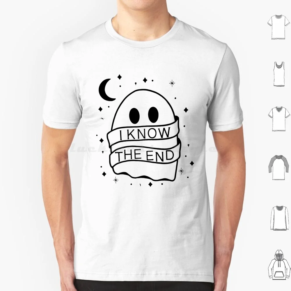 Ghost I Know The End Phoebes Bridgers T Shirt 6xl Cotton Cool Tee Phoebes Bridgers Man I Love Funeral Halloween Ghost Garden