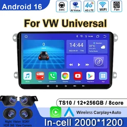 Android For Volkswagen VW Caddy 2011 2012 2013 2014 2015 2016 2017 2018 Car Radio Carplay Multimedia 4G Player GPS Navi 2din DVD