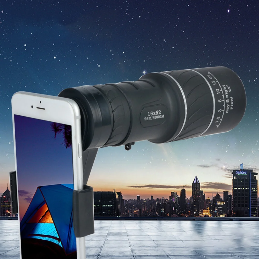 Портативный бинокль с высоким разрешением 16X52, монокуляр 66/8000 м, пластиковый бинокль, спортивный телескоп на открытом воздухе, хит продаж