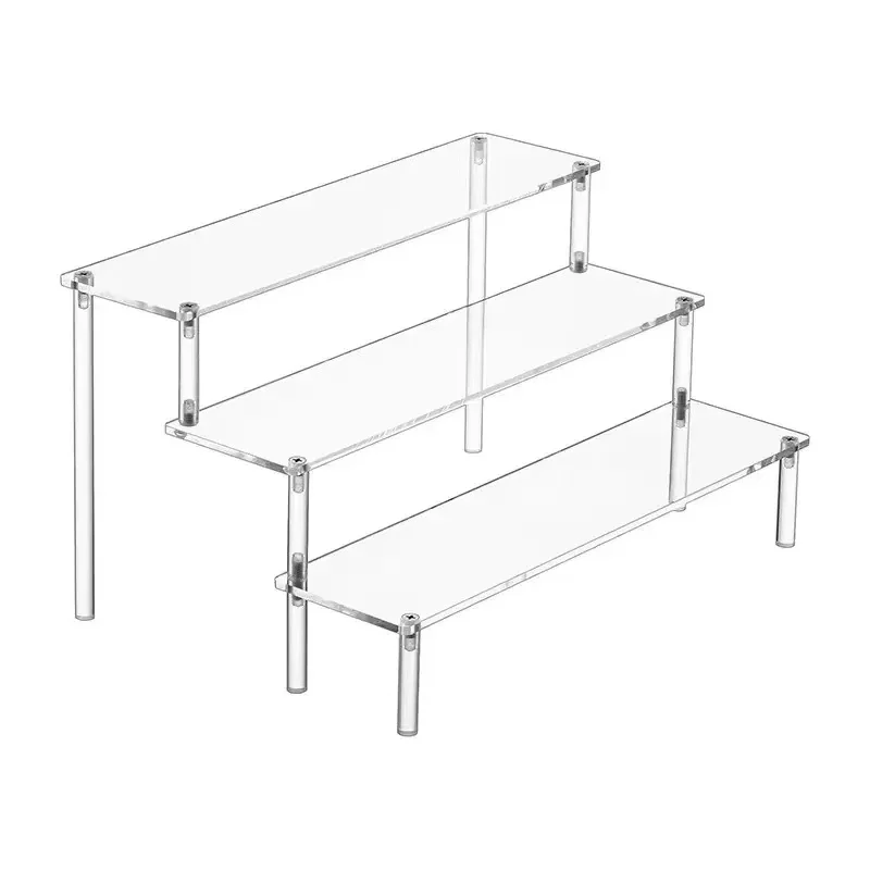 Clear Acrylic Display Stand For Anime Figures Cupcake Shelf Organizer Desserts Holder Jewels Display Risers Stand Perfume Stand