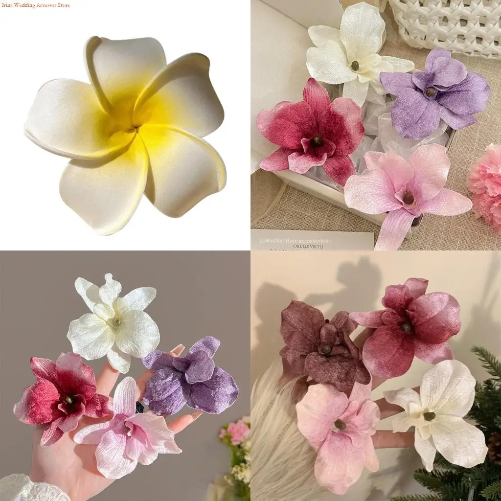 G92D Elegant Hair Clip Floral Hair Accessory Festival Hair Decoration Flower Hairpin