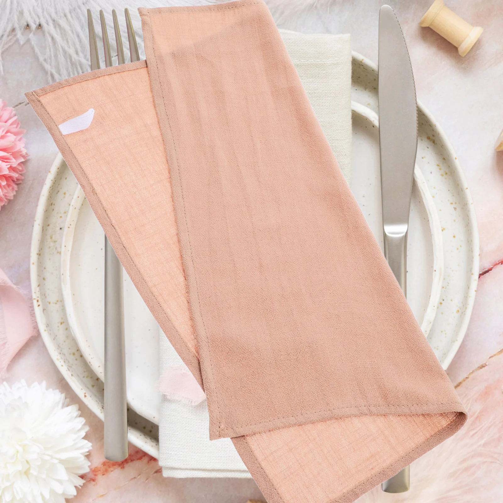 

12 Piece Reusable Napkins Stylish Fade Resistant Fabric Table Napkin Set for Dinner Party Formal Events Daily Dining