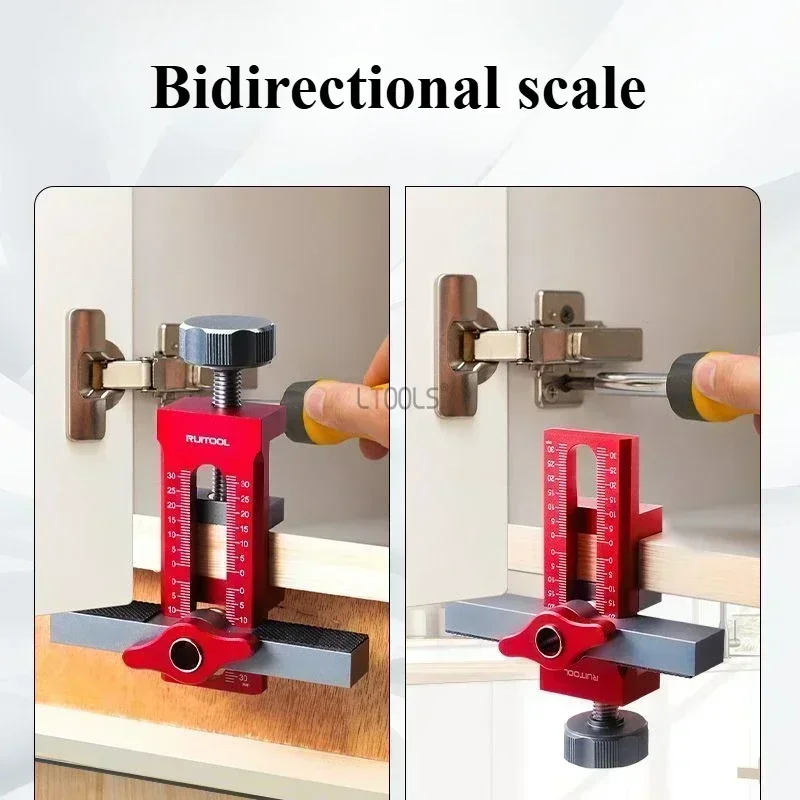 Aluminum Alloy Woodworking Jig Adjustable High-precision Anti Slip Gasket Carpenter Doweling Drilling Guide Locator Durable Tool