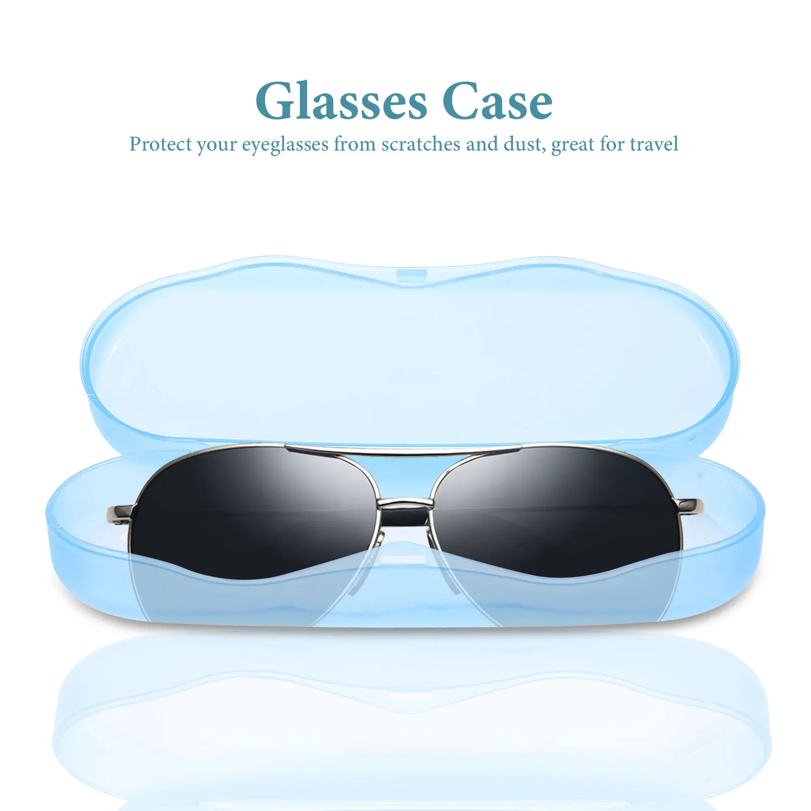 

5Pcs Elegant Simple Design Transparent Eyeglasses Case PP Material Scratch Dust Proof for Men Women Mixed Color Gift