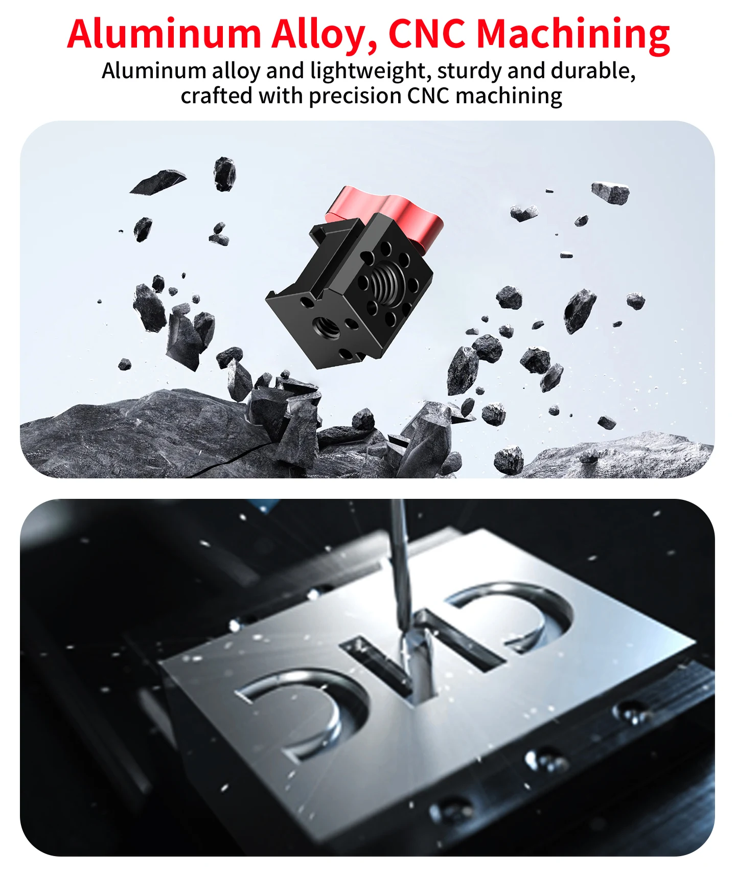 Bgning NATO-Klemme 1/4 3/8 ARRI-Positionierungshalterung für DJI Stabilisator Kamerakäfig Schnellverschluss Mikrofon Monitor Magic Arm Adapter – Detail 6