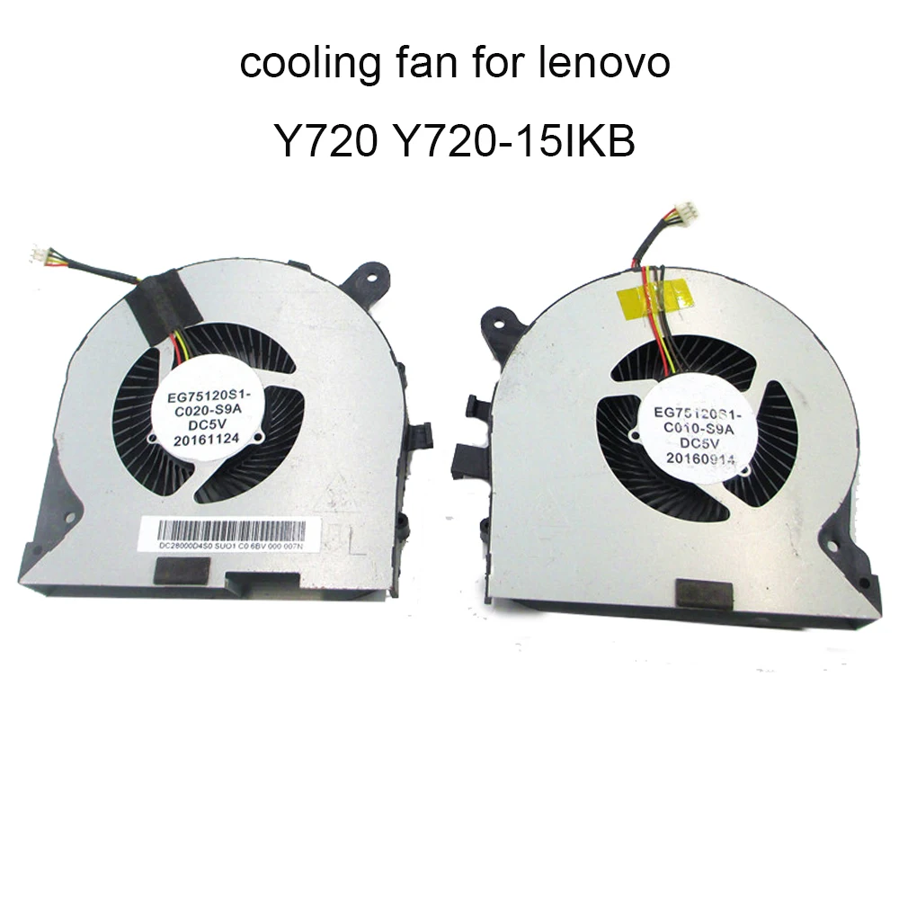 Computer Fans For Lenovo Legion Y720 Y720-15IKB Laptop GPU CPU Cooling Fan Cooler Radiator EG75120S1-C010/C020-S9A 5F10N67245