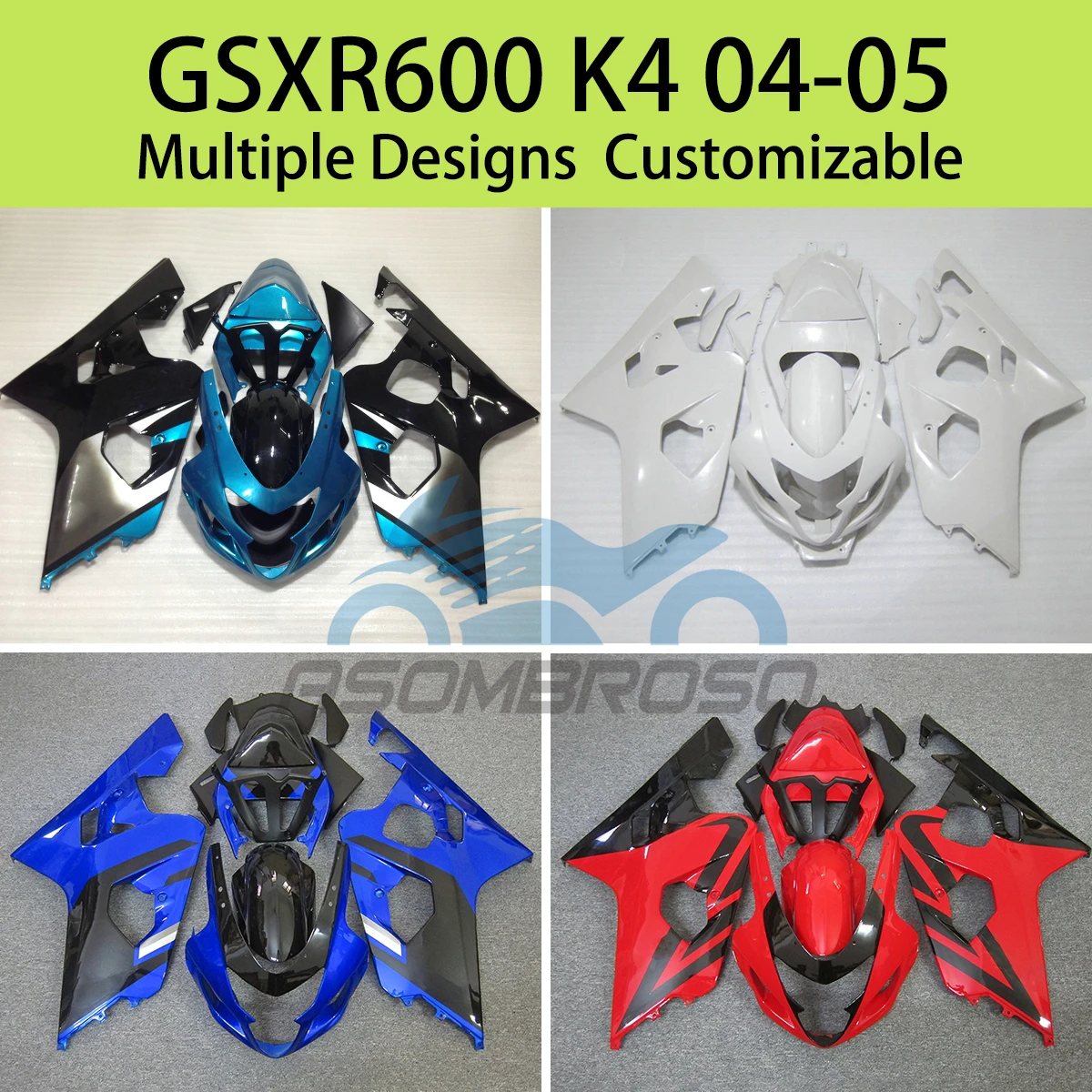 

GSXR 600 750 K4 2004 2005 Full Fairing Kit for SUZUKI GSXR600 GSXR750 K4 04 05 Free Custom Bodywork Motorcycle Fairings