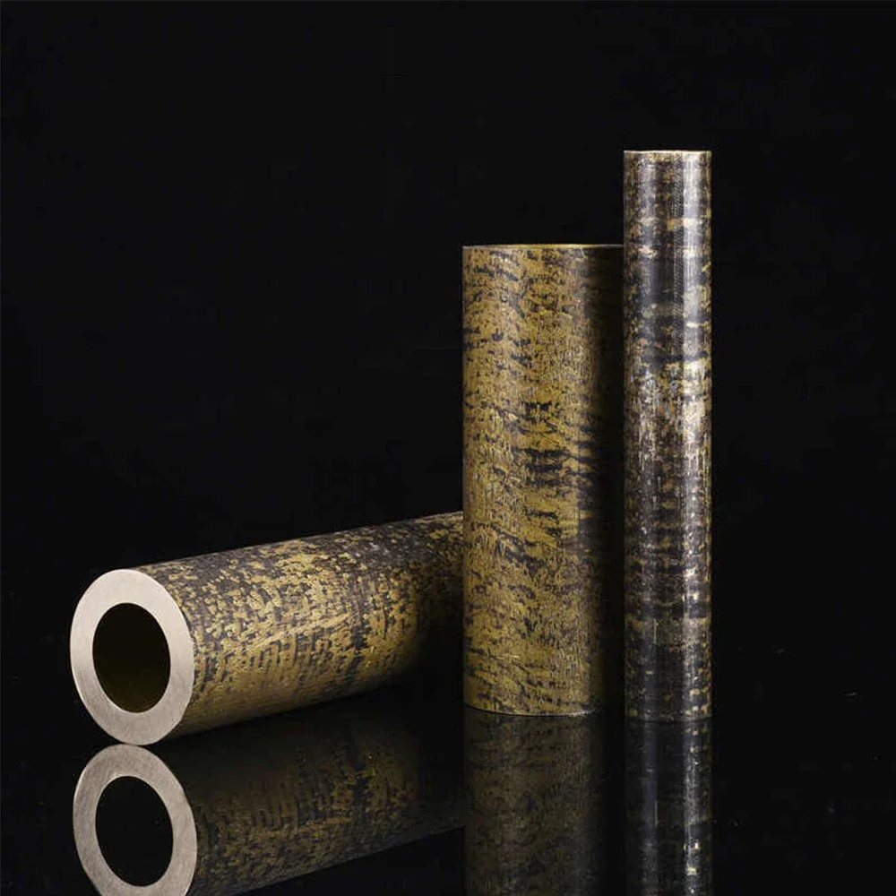 Tin Bronze Tube Hollow Pipe OD 25/30/35/40/45/50/55/60/65mm Tin Brass Tube Sleeve Wear-resistant Length 100mm 1Pcs