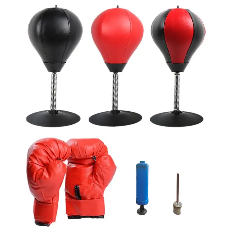 Desktop Punching Bag Boxing Ball Stress Relief Fighting Speed Reflex Training Punch Ball Strong Suction Cups For Desk with Pump