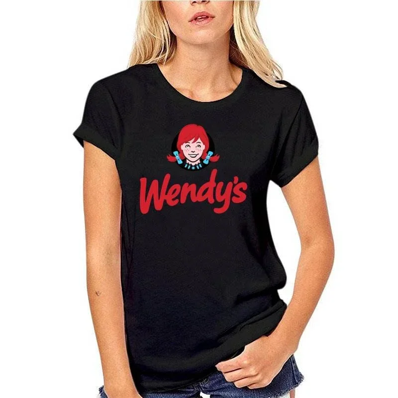 

2024 летние топы с логотипом фаст-фуда, Мужская футболка Wendys New Wendys с логотипом ресторана, Мужская футболка