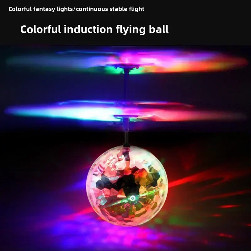 Charging Glow in The Dark Flying Balls for Kids Intelligence Aerocraft Suspension Gesture Remote Control Children Luminous Toys