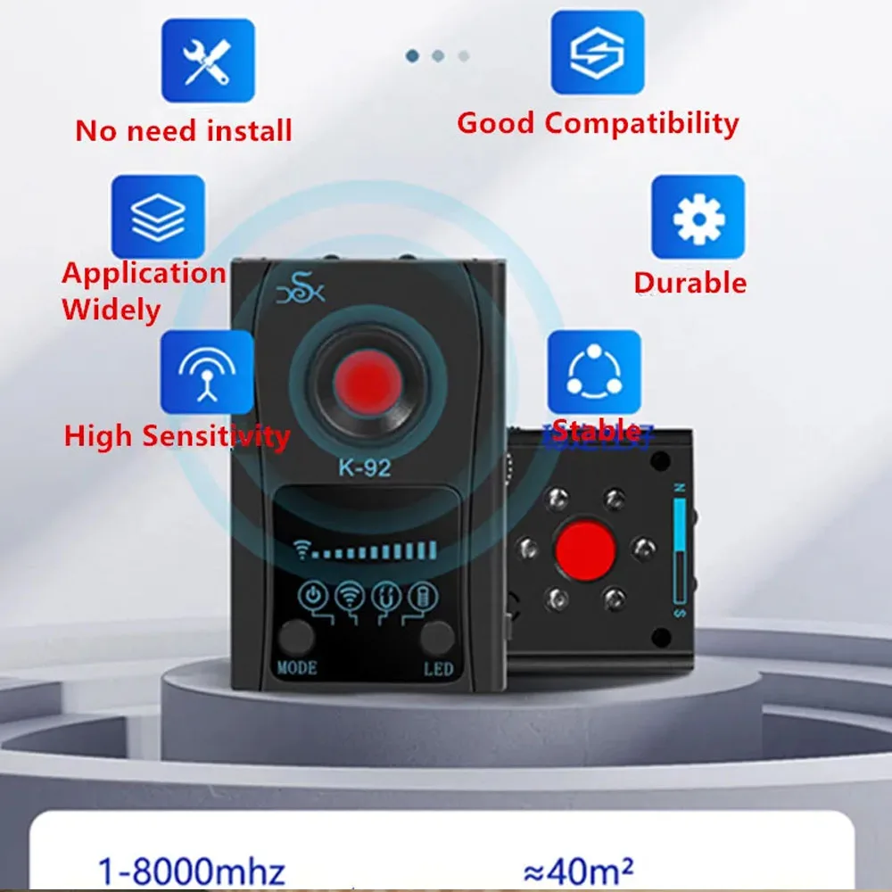 

Антишпионский детектор CDMA RF Камеры GSM Аудио GPS 4G 5G Мобильный сигнал Bluetooth Wi-Fi Детектор Шпионские гаджеты Устройство обнаружения