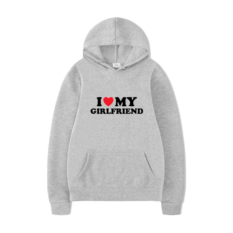 2025 أنا أحب صديقتي Autunm مطبوعة الرجال هوديي العلامة التجارية هودي Y2K خمر موضة جديدة عادية للجنسين طويلة الأكمام البلوفرات