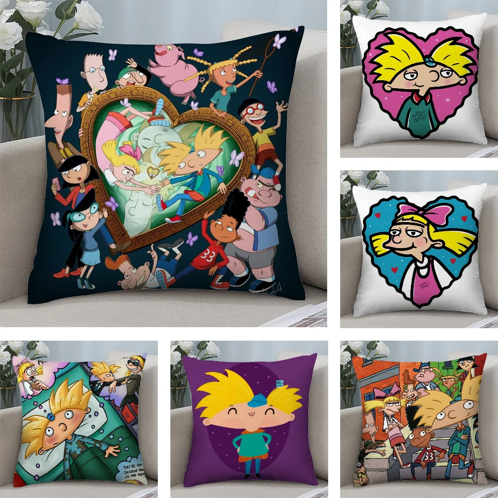 

Hot H_Hey A_ArnoldS Pillow Case Plush Fabric Soft Double Sided Print Sofa Cushion Cover Throw Pillow Covers