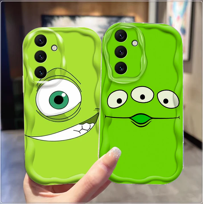 Cartoon Anime Three Eyes For Samsung A55 A54 A53 A52 A35 A34 A33 A32 A25 A24 A23 A22 A21S A15 A13 A14 5G Wave Oil Cover