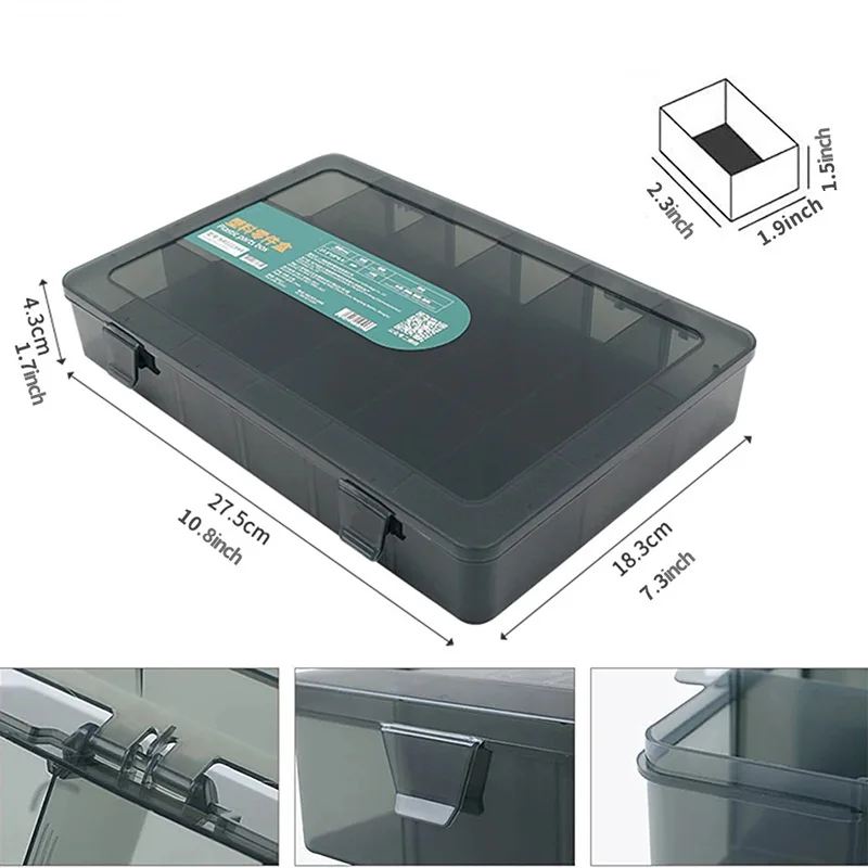 調整可能なコンパートメント付きのプラスチック製収納ボックス,ジュエリー,イヤリング,ビーズ,ネジ,実用的なホルダーケース,ディスプレイボックス,コンテナ用ツールボックス