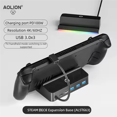 For Steam Deck 4K HDMI-Compatible RGB Video AdapterTV Video Converter Portable Charger Dock For Steam Deck Console Accessories