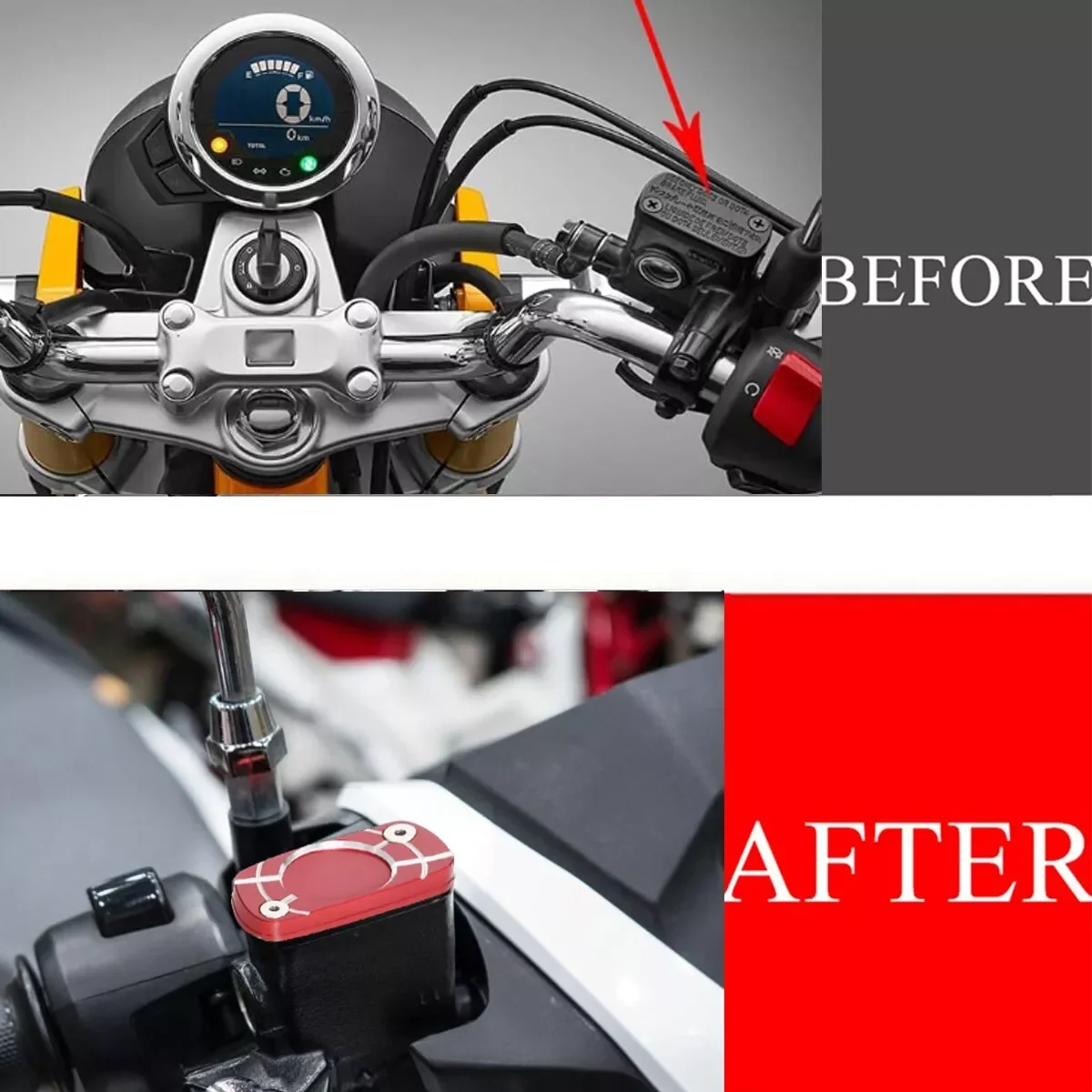 Tappo serbatoio liquido freni anteriore LOGO MONKEY / DAX per HONDA MONKEY 125 DAX 125 2018-2024