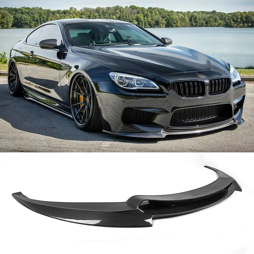 Front Bumper Lip Splitters Spoiler for BMW 6 Series F06 F12 F13 M6 Base Sedan Convertible Coupe 2014 - 2017 Carbon Fiber / FRP