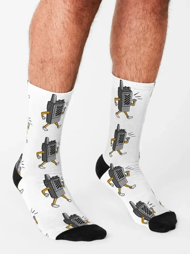 Calcetines de walkie-talkie para hombre y mujer, medias de anime, tenis, felices