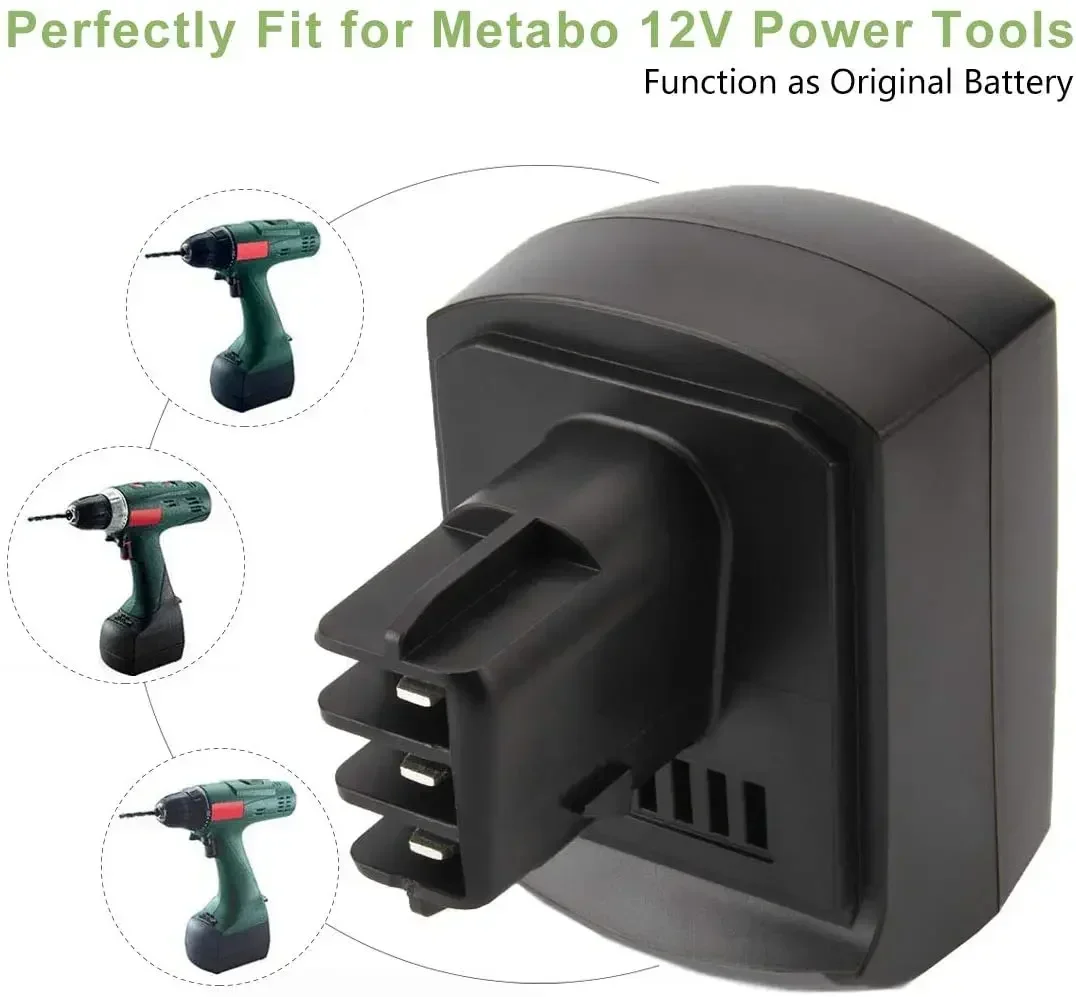 Metabo 12V 6800mAh BZ12SP wymienny akumulator do elektronarzędzi do wiertarki akumulatorowej METABO BS12SP, BSZ12, BZ12SP, SSP12