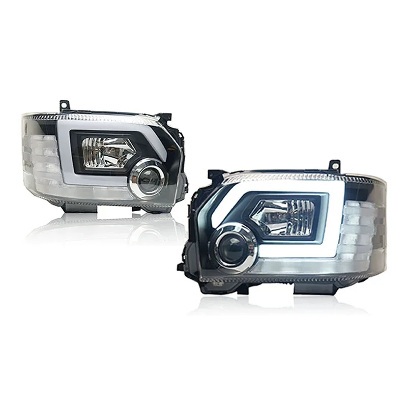 For Toyota Hiace 2014-2020 Car Headlamp Modified Light Emitting Diode DRL Day Walking Light Projector Lens Beam Headlamp