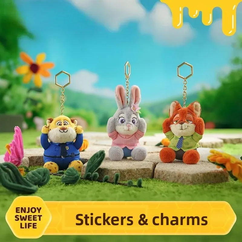 

Nick Judy Hugging Interactive Design Soft Flocked Material Birthday Couple Gift New Kawaii Stress-Relief Plush Keychain Trending