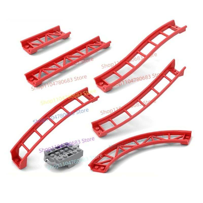 

Аксессуары для строительных блоков MOC, американские горки, детали гусеницы, игрушки собранные и собранные вместе