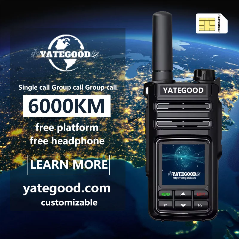 

YATEGOOD G8 GPS 5000KM zello walkie talkie long range global ptt 4G poc radio100km