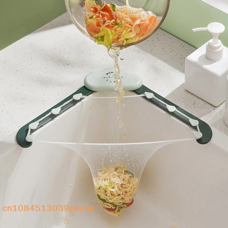 

Kitchen Sink Filter Net Triangular Leftovers Strainer Mesh Anti-Clogging Disposable Residue Separation Hanging Bag Drain Tools