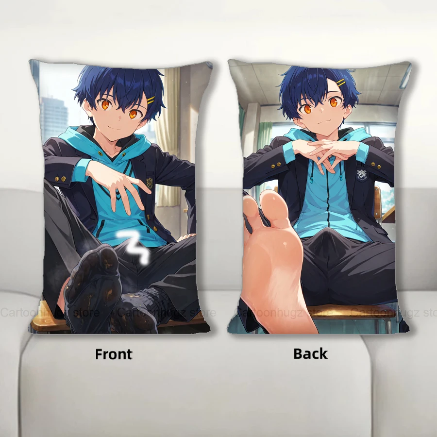 R18+ Dakimakura Anime Yomogi Asanaka Kissenbezug Sofakissen Doppelseitiger Druck Dekokissenbezug 40X60cm