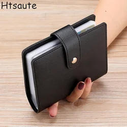 64 Slots Leather Large Capacity Women's Men's ID Credit Card Case Holder Wallet Organizer Gift Business Card ID Holder Wallet