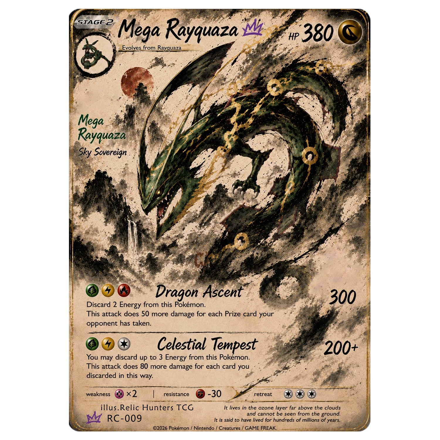 PKM Cards Ink Wash Style Zekrom/Reshiram/Charizard X/Giratina/Rayquaza/Zapdos Custom Cards Collection Pokemon Real Life Cards - view 5