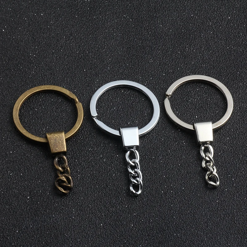 10/50/100pcs Key Chain Key Ring For Jewelry Making Keychain Accessories Long Round Split Keychain Keyrings DIY Wholesale