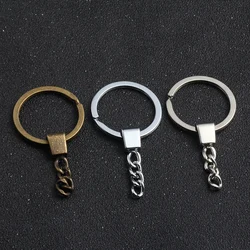 10/50/100pcs Key Chain Key Ring For Jewelry Making Keychain Accessories Long Round Split Keychain Keyrings DIY Wholesale