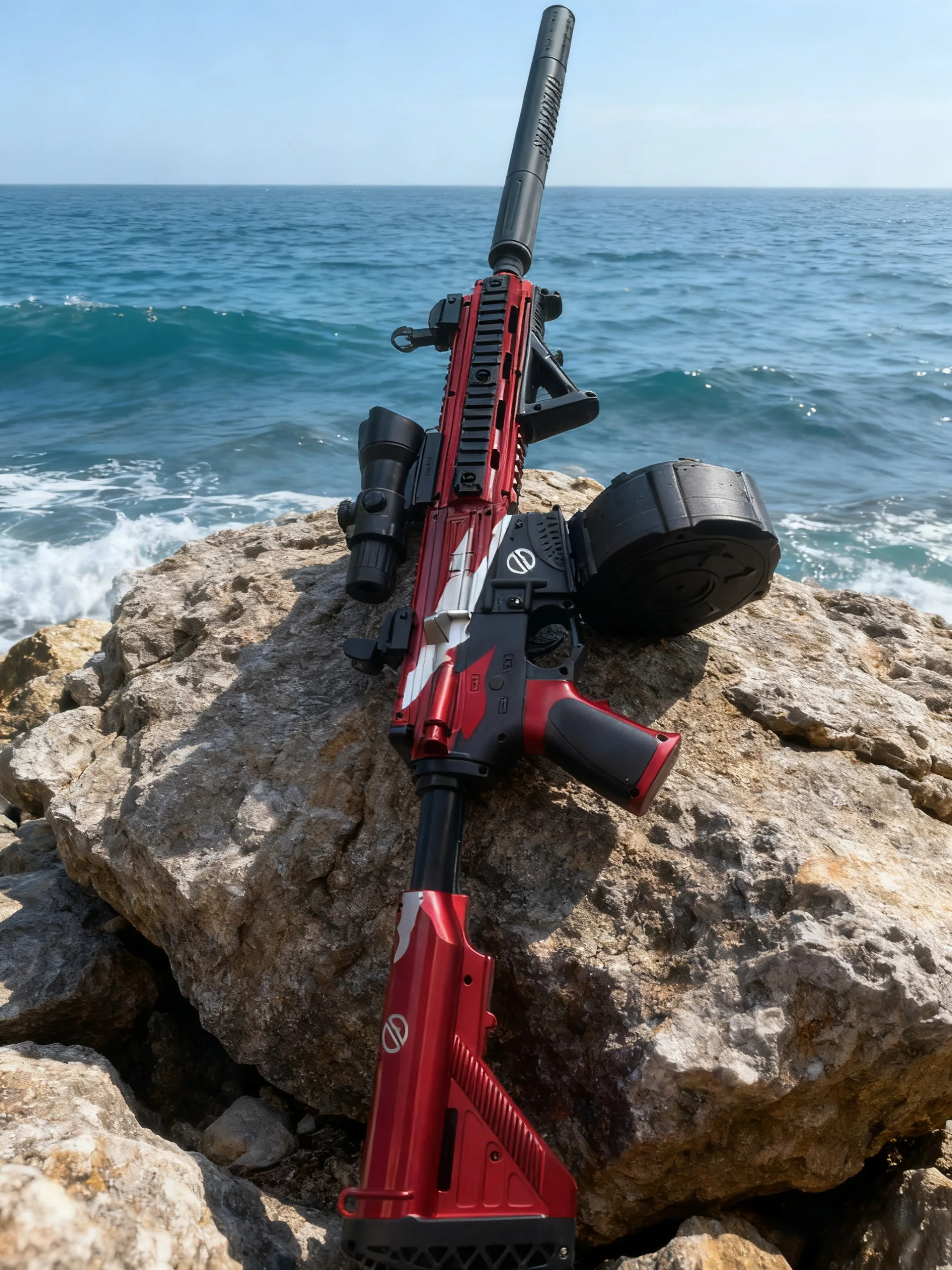 Perfect cadeau! M416 Full Auto Gel Blaster met 500 ronden |   Elektrische gelbalblaster "Red Oath" voor volwassenen en tieners