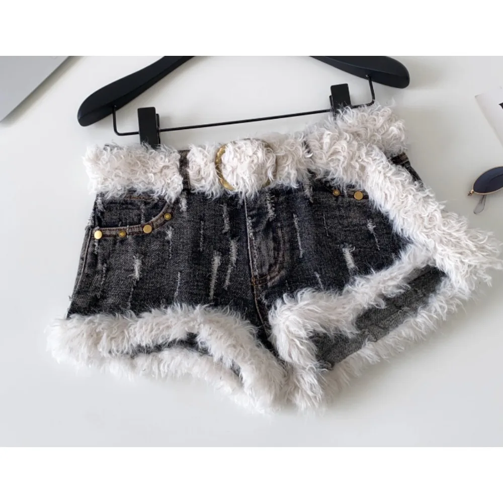 

Women basics bodycon Spliced sashes slim Sexy shorts Party Fashion Vintage shorts Goth Clothing